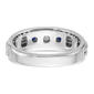 Mens Gentlemen’s Classics™ 14kt. White Gold Sapphire Satin Ring - image 5