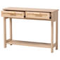 Baxton Studio Sebille Light Brown Wood 2-Drawer Console Table - image 2