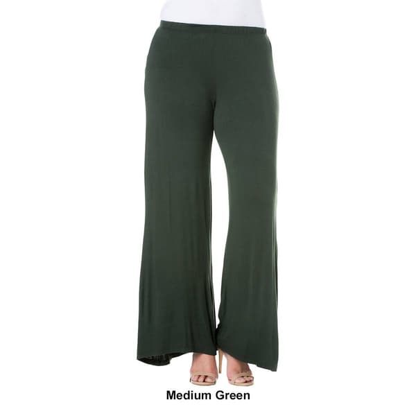 Plus Size 24/7 Comfort Apparel Solid Palazzo Pants
