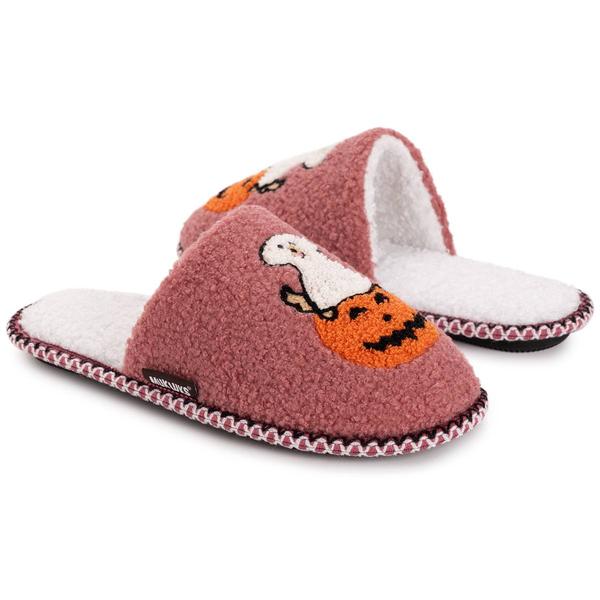 Womens MUK LUKS® Punch Needle Scuff Dog Ghost Slip On Slippers
