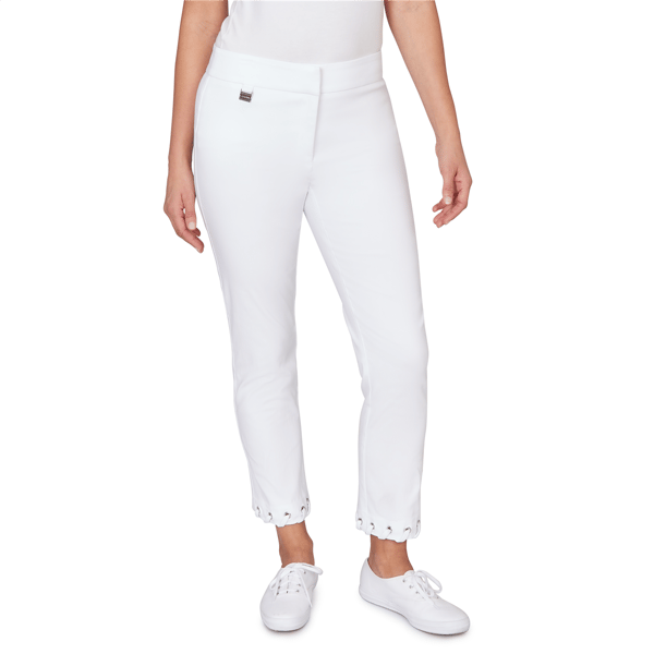 Womens Emaline Verde Grove I Lace Grommet Straight Leg Pants - image 