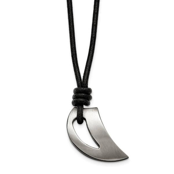 Mens Gentlemen's Classics&#40;tm&#41; Black IP-Plated Claw Pendant Necklace - image 