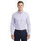 Mens Christian Aujard Fitted Plaid Dress Shirt - Purple Plaid - image 1