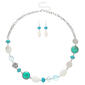 Ashley Cooper&#8482; Bead Crystal Silver & Turquoise Jewelry Pouch Set - image 2