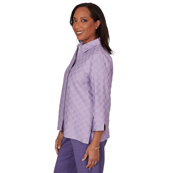 Womens Alfred Dunner Grand Bazaar Square Button Front Blouse