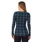 Womens Cuddl Duds® Softwear Plaid Long Sleeve Crew Neck Tee - image 3
