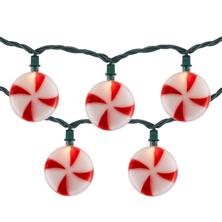 Northlight Seasonal 10ct. Peppermint Candies Christmas Lights