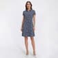 Womens MSK Short Sleeve Floral 1/2 Zip Neck Shift Dress - image 1