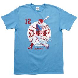 Mens Schwarber w/ Baseball Short Sleeve Tee