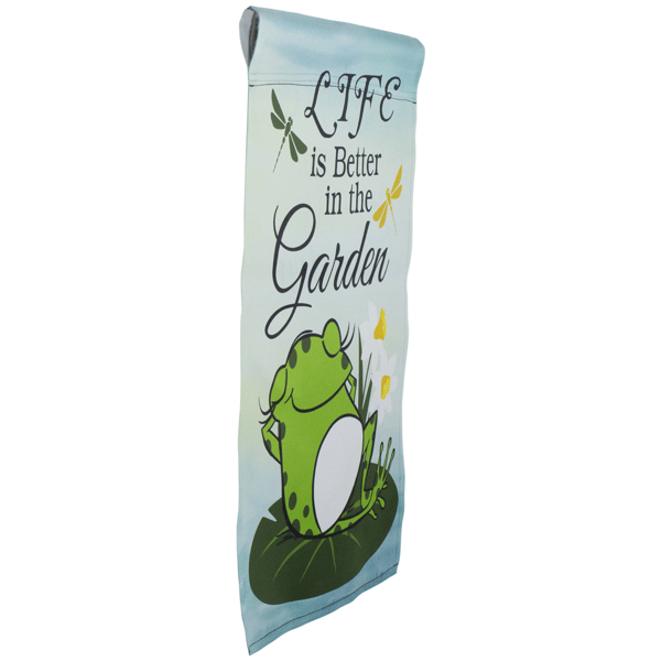 Northlight Life is Better in the Garden Frog Outdoor Garden Flag