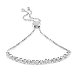 Diamond Classics&#8482; Silver 1/4ctw. Adjustable Bracelet