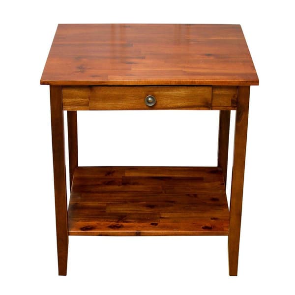 Casual Contemporary Living 2-Tier Acacia Square End Table - image 