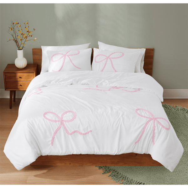 Truly Soft Textured Bow 3pc. Comforter Set - image 