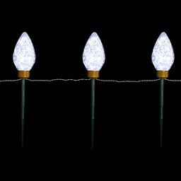 Northlight 3ct. LED C9 Style Christmas Pathway Lawn Stakes