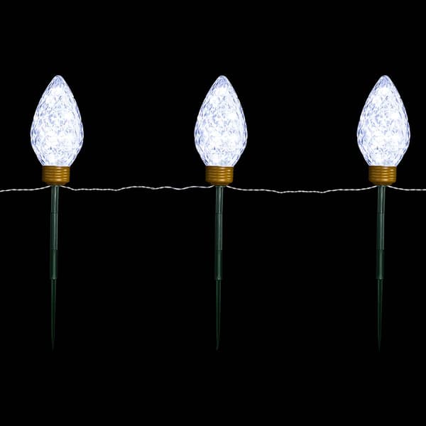 Northlight 3ct. LED C9 Style Christmas Pathway Lawn Stakes
