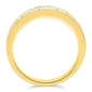 Nova Star® Yellow Gold 1/2ctw. 11 Lab Grown Diamonds Band Ring - image 3