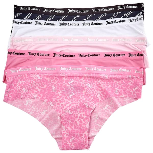 Womens Juicy Couture 5pk. Raw Edge Hipster Panties - JC7242-5PKDE