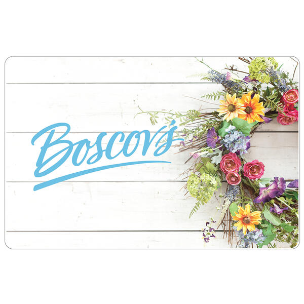 Boscov&#39;s Floral Wreath Gift Card - image 