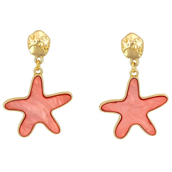Ashley Cooper(tm) Coral Starfish Drop Earrings - image 
