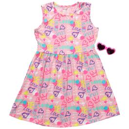 Girls &#40;7-16&#41; Dream Star Short Sleeve Yummy Graffiti Love Dress