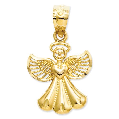 Gold Classics&#40;tm&#41; 14kt. Gold Polished Angel Pendant - image 