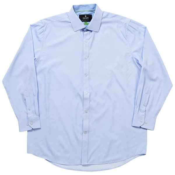 Mens Tom Baine Regular Fit Mini Check Dress Shirt - White/Blue - image 