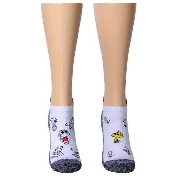 Womens Dr. Motion 2pk Snoopy Compression Ankle Sock - image 