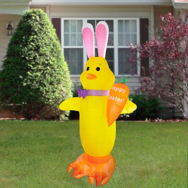 Northlight Seasonal 6ft. Inflatable Easter Chick Outdoor Decor - image 