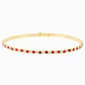 Athra 14kt. Gold over Brass Red & White Crystal Coil Bracelet - image 1