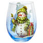 Home Essentials 18oz. Traditional Snowman Stemless Wine Glass - image 1