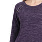 Petite NY Collection Long Raglan Sleeve Space Dye Hacci Top - image 5