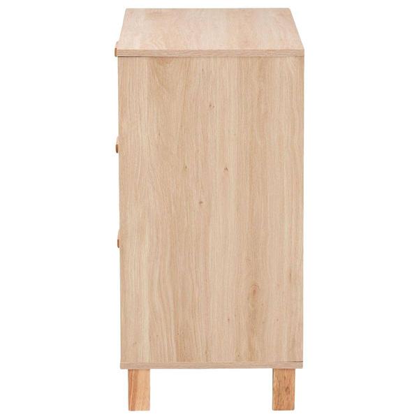 Baxton Studio Sebille Light Brown Wood 3-Drawer Storage Chest