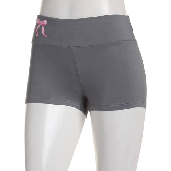 Juniors Derek Heart Bow Graphic Soft Short Shorts - image 