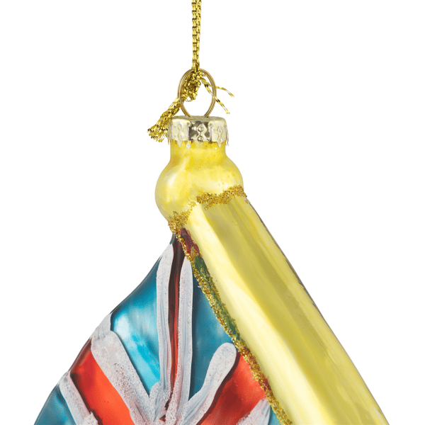Northlight 3.5in. Union Jack Flag Glass Christmas Ornament