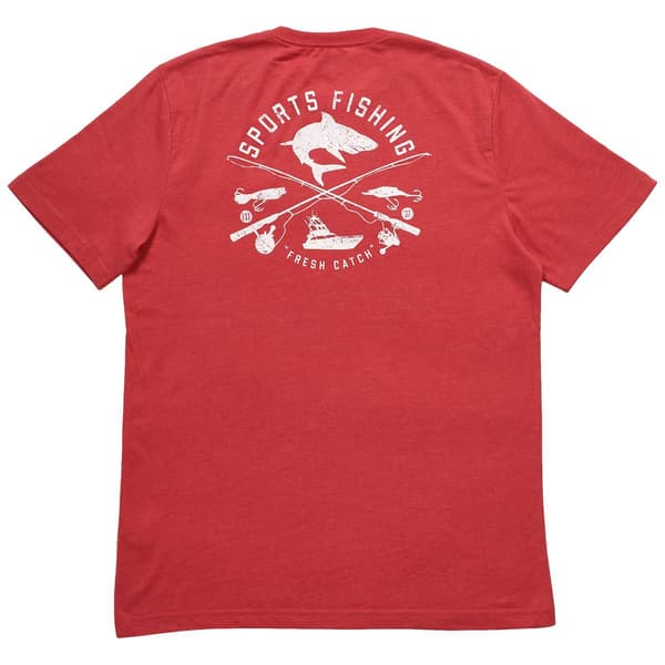 Mens IZOD&#174; Sports Fishing Short Sleeve Tee - Holly Berry