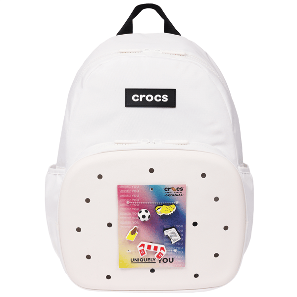 Crocs™ Back to School White Backpack with Sports Jibbitz™ Charms - image 