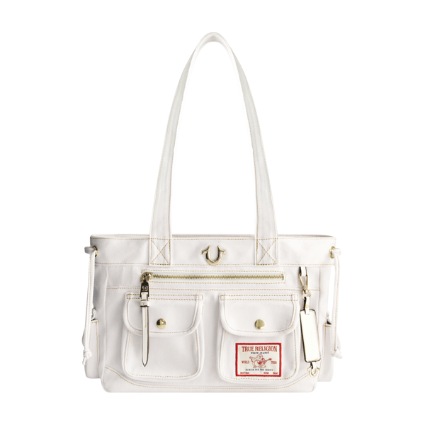 True Religion Multi-Pocket Denim Tote - image 