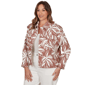Plus Size Skye’s the Limit Blooming Pastels Leaf Denim Jacket - image 3
