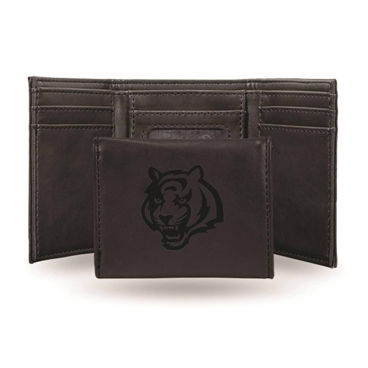 Mens NFL Cincinnati Bengals Faux Leather Trifold Wallet