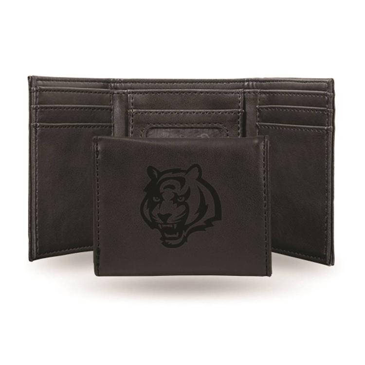 Mens NFL Cincinnati Bengals Faux Leather Trifold Wallet