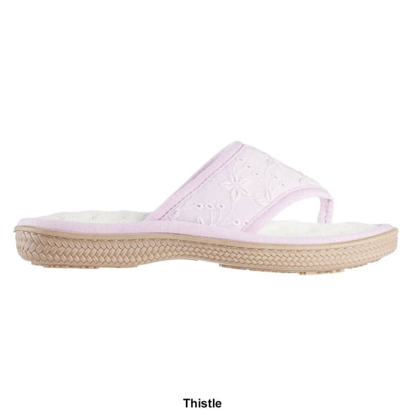 Womens Isotoner Eyelet Shield Thong Slippers