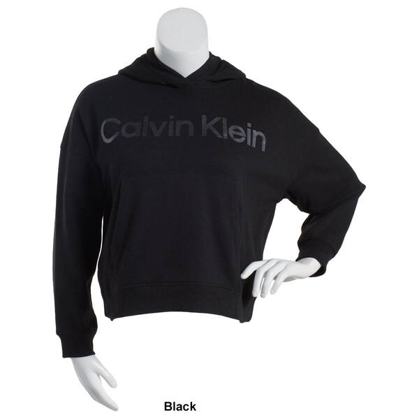 Womens Calvin Klein Performance Metallic Logo Hoodie