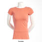 Juniors Aveto Short Sleeve Basic Crew Neck Cap Sleeve Tee - image 7