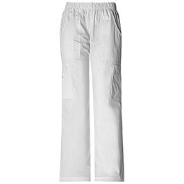 Womens Cherokee Core Stretch Elastic Waist Pants - White