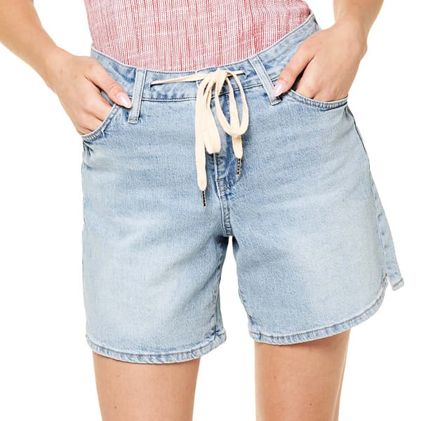 Womens Royalty Vintage Tie Front Fashion Denim Short - image 