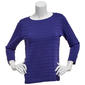 Womens Kasper Long Button Clasp Sleeve Texture Sweater - image 1