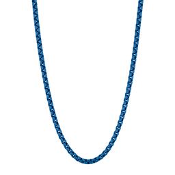 Mens Gentlemens Classics(tm) Blue Ion Plated Box Chain Necklace