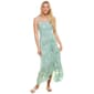 Juniors Emerald Sundae Floral Jacquard Cascade Ruffle Midi Dress - image 1