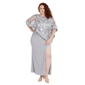 Plus Size R&M Richards One Piece Sequin Poncho Over Sheath Dress - image 1