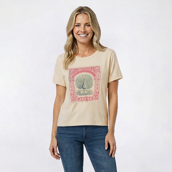 Womens CITY BLUES Short Sleeve Jaipur Graphic Tee - image 